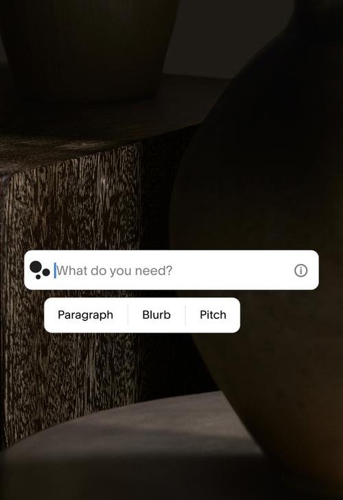 Der Squarespace AI-Textgenerator bietet Benutzer:innen ein Eingabefeld zur Erstellung von Marken-Texten für ihre Website.