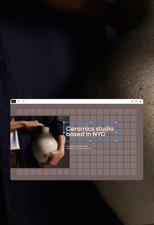Die Bearbeitung per Drag-and-Drop ermöglicht eine vollständige Anpassung des Squarespace Onlineshop-Templates.